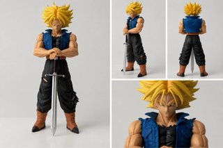 Figura Super Saiyan con Espada 25cm + Lámina A4