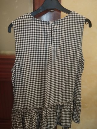 Top Kiabi cuadros Vichy sin mangas
