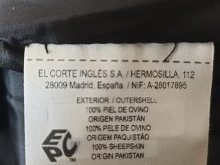 Chaqueta cuero El Corte Inglés negra Talla M