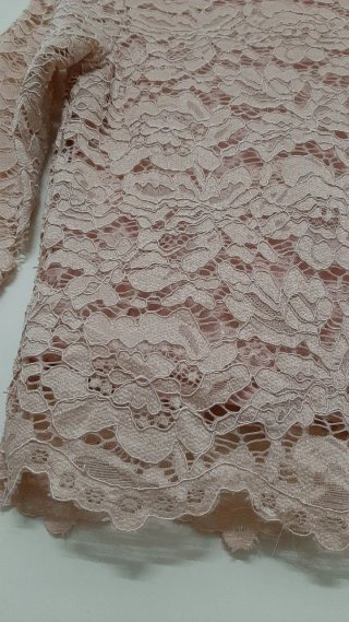 Maglia donna pizzo rosa antico