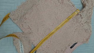 Maglia donna pizzo rosa antico