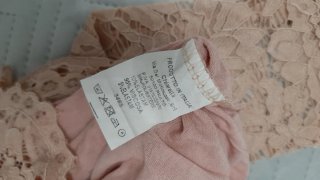 Maglia donna pizzo rosa antico