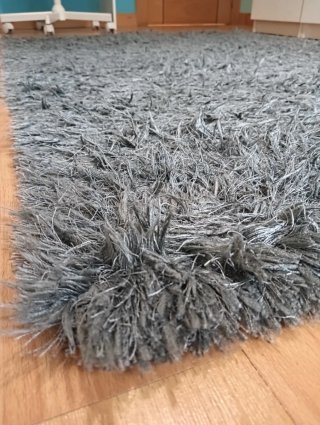 Alfombra Shaggy Gris 170x120 cm