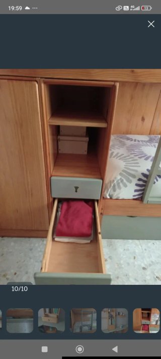 Habitación infantil litera con armario