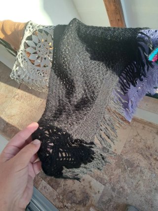 Lote chals fulares/bufandas poncho lana variado 15