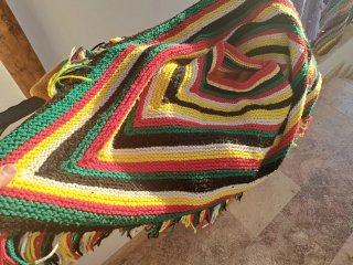Lote chals fulares/bufandas poncho lana variado 15