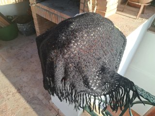 Lote chals fulares/bufandas poncho lana variado 15