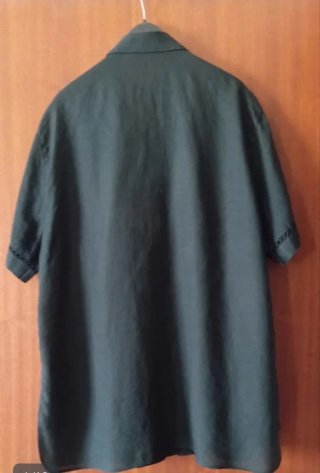 Camicia 100% Lino "Perosino" Manica Corta Nera