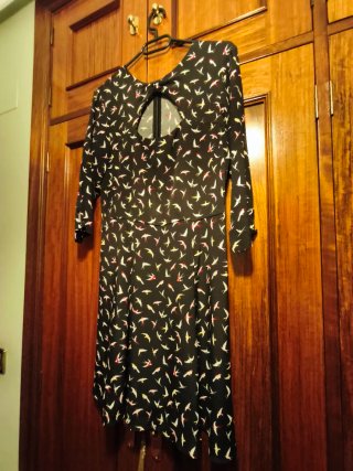Vestido estampado pájaros talla M