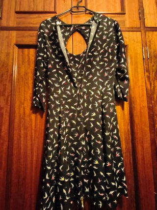 Vestido estampado pájaros talla M