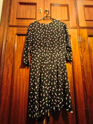 Vestido estampado pájaros talla M