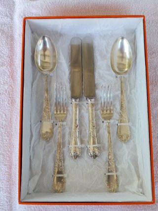 Cubiertos de acero,alpaca, bañad.en plata de ley