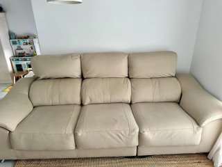 Sofá extensible 4 plazas beige