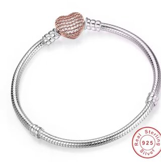 Pulsera Corazón Pave Plata 925