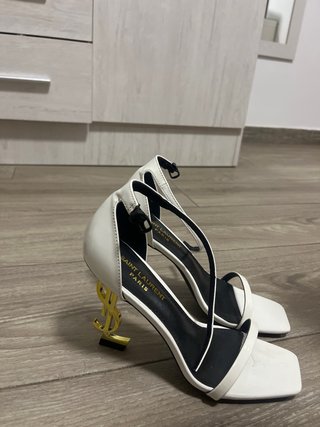 Tacchi YSL Bianco e Dorato