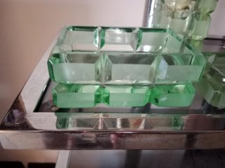 Set da fumo in vetro verde
