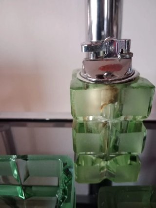 Set da fumo in vetro verde