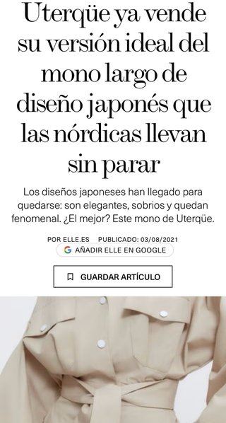 Mono Uterqüe Beige Talla XS