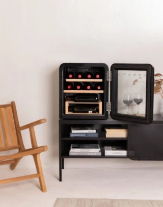 Vinoteca CREATE Retro Negra 12 botellas.
