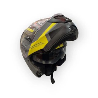 CASCO ABATIBLE ACERBIS SEREL 22.06 GRIS Y AMARILLO
