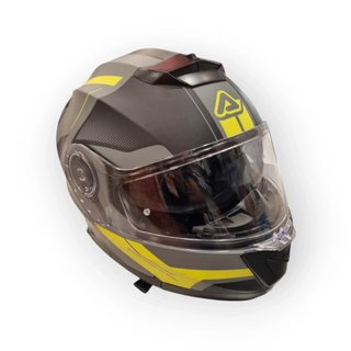 CASCO ABATIBLE ACERBIS SEREL 22.06 GRIS Y AMARILLO