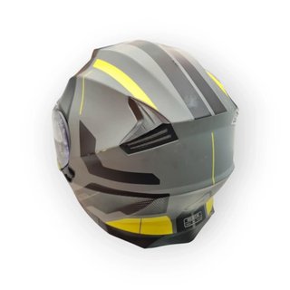 CASCO ABATIBLE ACERBIS SEREL 22.06 GRIS Y AMARILLO