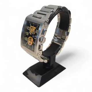 RELOJ FESTNA F16190 ESFERA NEGRA/ CORREA METAL