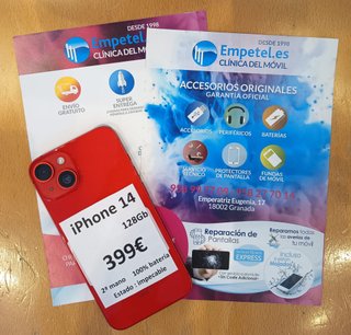 iPhone 14 128GB Rojo 2ª Mano