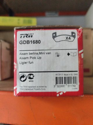 Pastillas de freno TRW GDB1680