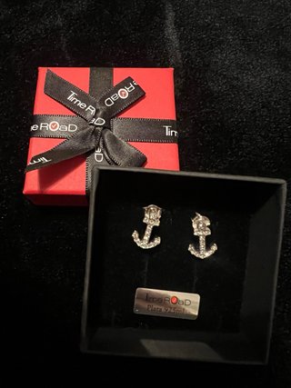 Pendientes Lotus Ancla Plata 925