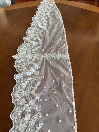 Manteleta Fallera Blanca Bordada