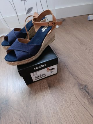Sandalias Camila's Azul y Marrón