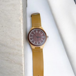 Reloj de pulsera con carcasa de madera