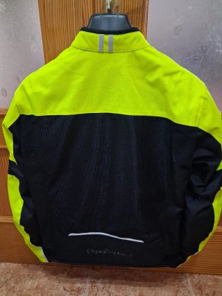 Chaqueta Moto Quarter Mile Negra y Flúor Talla M