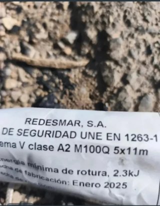 Red seguridad obra 5x11m blanca nueva