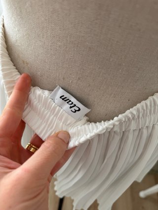 Pantalones cortos Etam blancos plisados