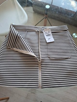 Falda de rayas Zara Talla M