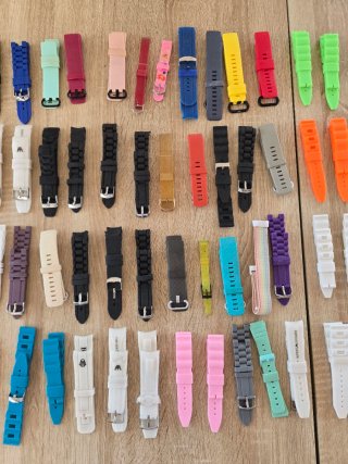 Lote correas caucho varios colores