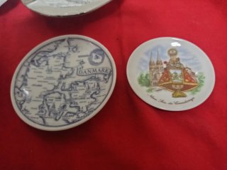 Lote Platos y Ceniceros Porcelana Souvenir