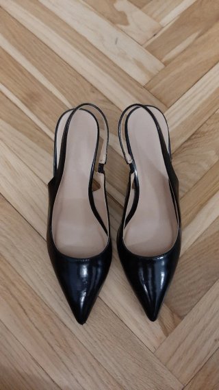 Scarpe Slingback Vernice Nere