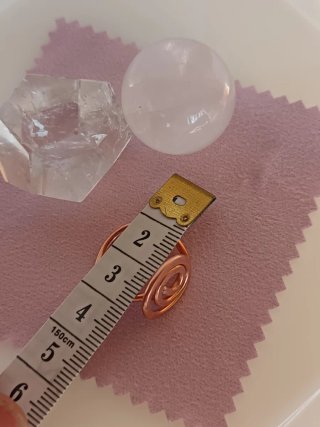 Anillo Cobre Ajustable Diseño Espiral