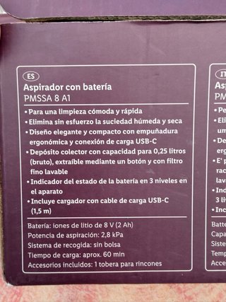 Aspirador de mano Parkside