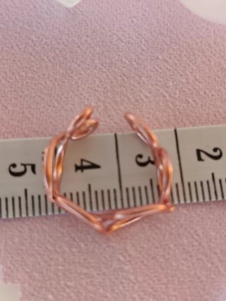 Anillo cobre artesanal infinito ajustable para pie