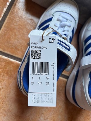 Adidas Forum Low J Scarpe Bianche e Blu