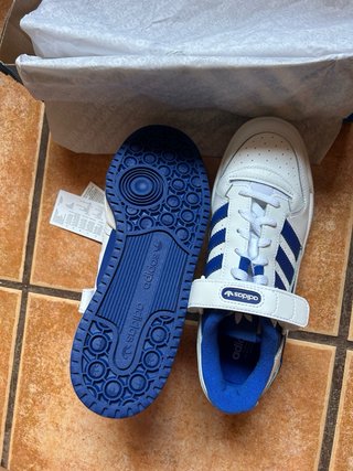 Adidas Forum Low J Scarpe Bianche e Blu