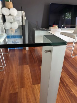 Mesa Comedor Cristal y Metal Medidas 180 cm - 95cm
