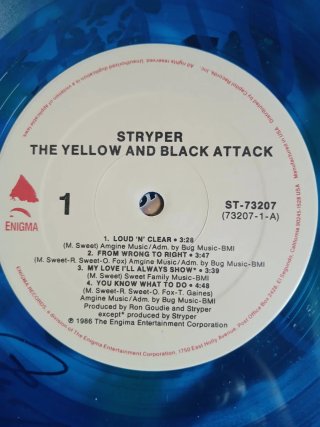 Vinilo azul Stryper Isaiah 53:5 Firmado