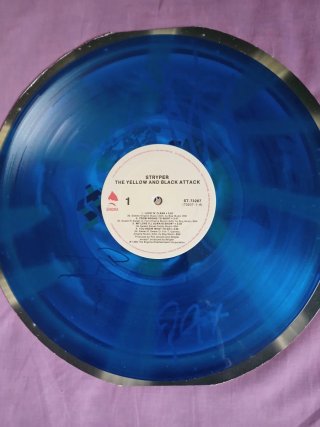 Vinilo azul Stryper Isaiah 53:5 Firmado