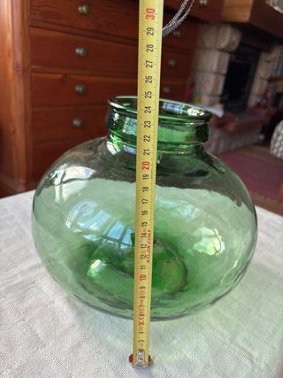 Jarrón Botella Grande Vidrio Verde