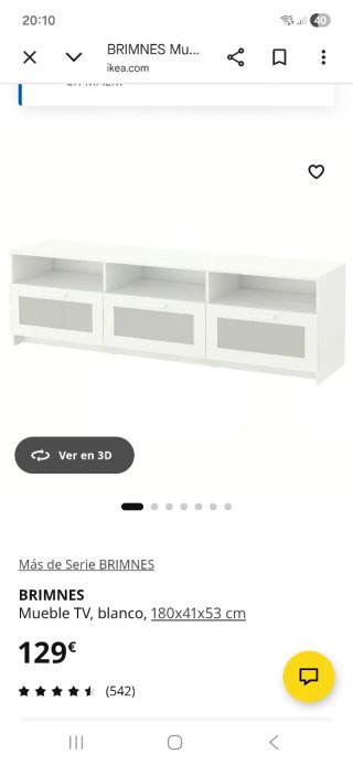 Mueble TV Ikea Brimnes